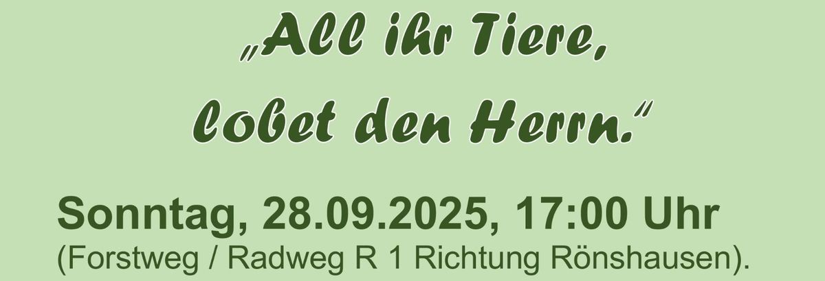 Tiersegnung am Wendelinus
